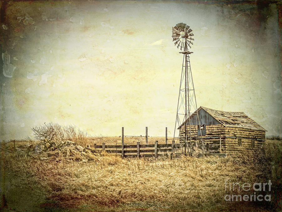 Old Barn and Windmill Photograph by Scott and Dixie Wiley