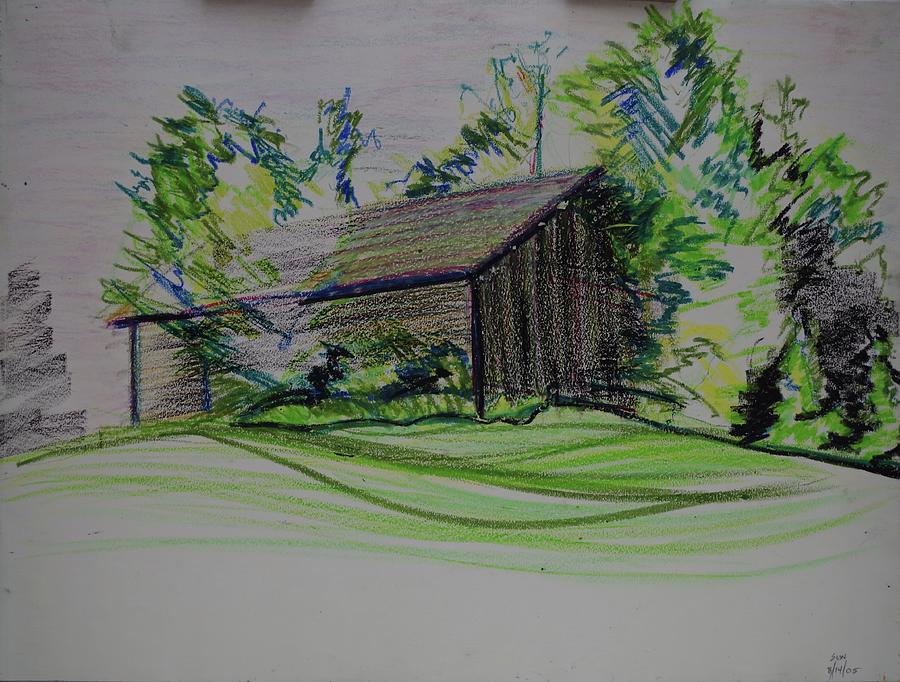 Old Barn At Wason Pond Pastel by Sean Connolly