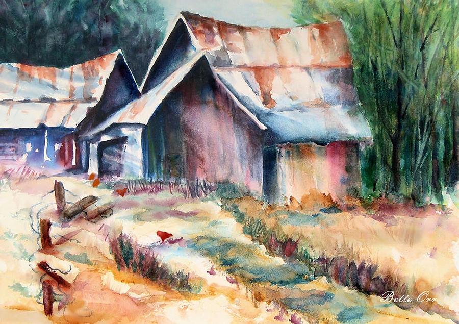 Barn Painting - Old Barn by Bette Orr