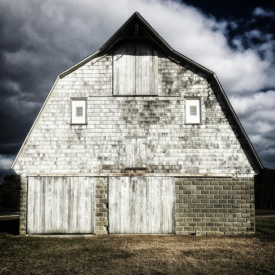 Old Barn Facade in Sussex County Bleached Photograph by Bill Swartwout