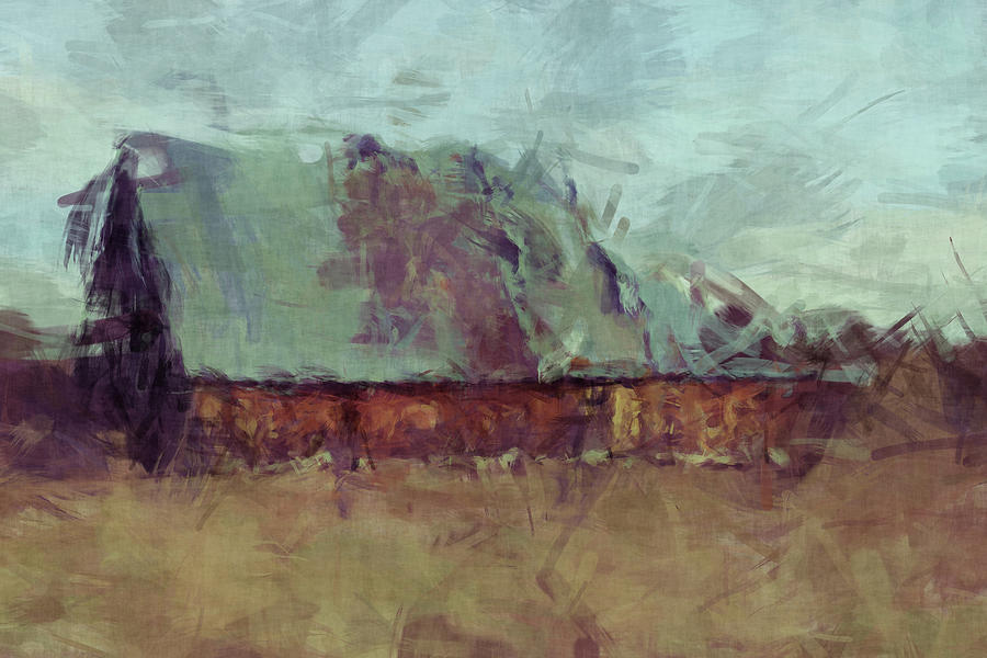 Old Barn Painted abstract Photograph by Cathy Anderson
