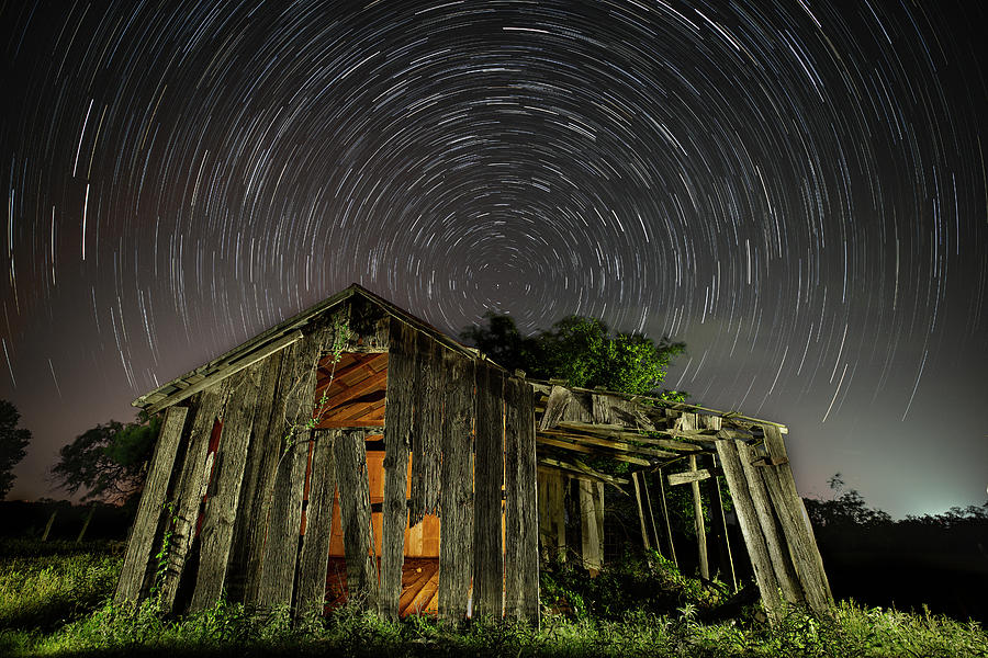 Old Barn Under A Star Trail Photograph By Mike Harlan Fine Art America 8676