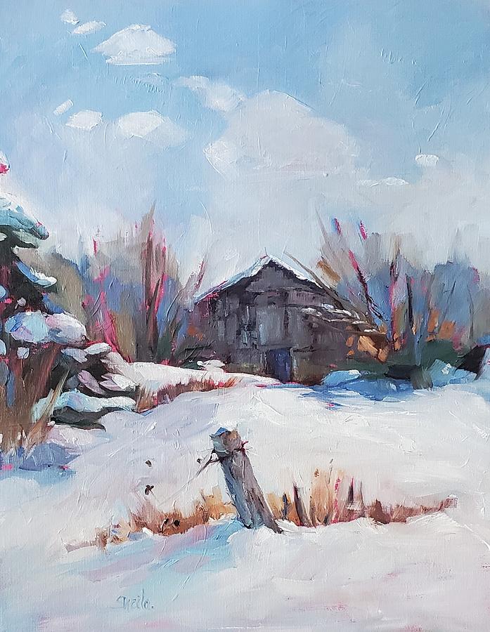 Old Barn - Wesley Corners Painting by Sheila Romard