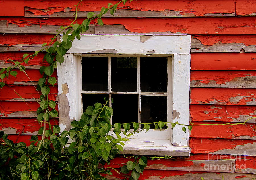 Barn Photograph - Old Barn Window inMAine by Lennie Malvone