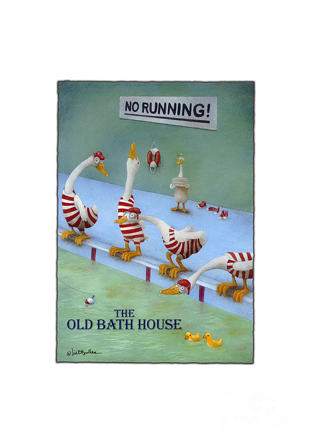 Old Bath House Painting by Will Bullas