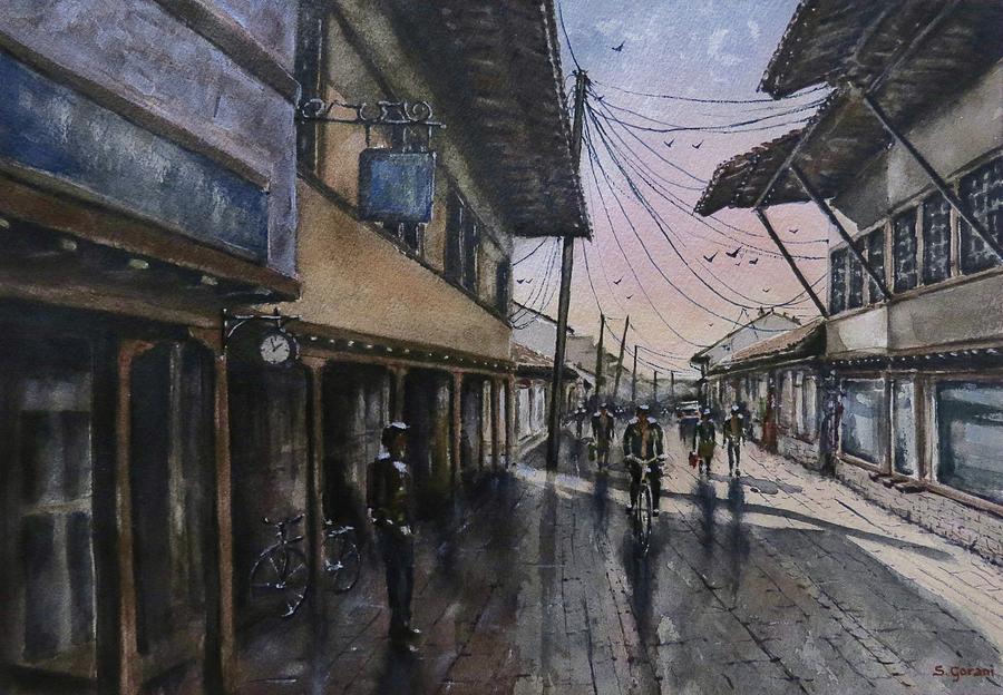 Old Bazaar Painting by Geni Gorani