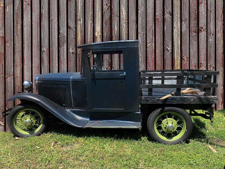 Old Black Ford Truck Photograph by Anne Sands
