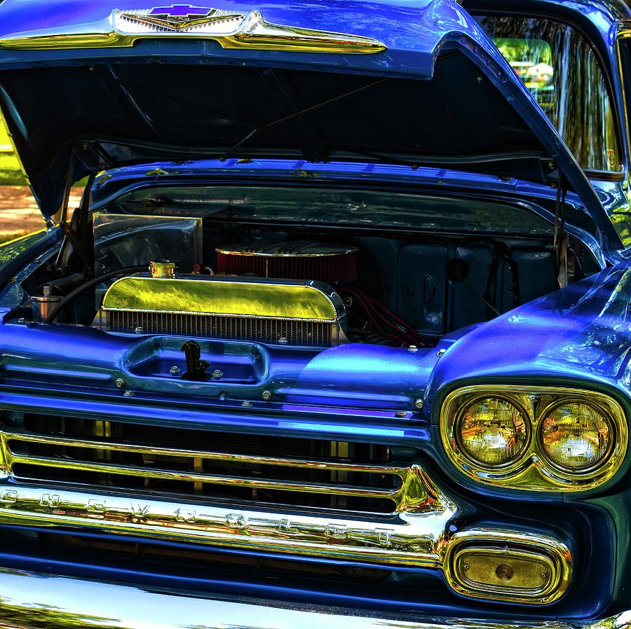Old Blue Chevy Photograph by Maggy Marsh