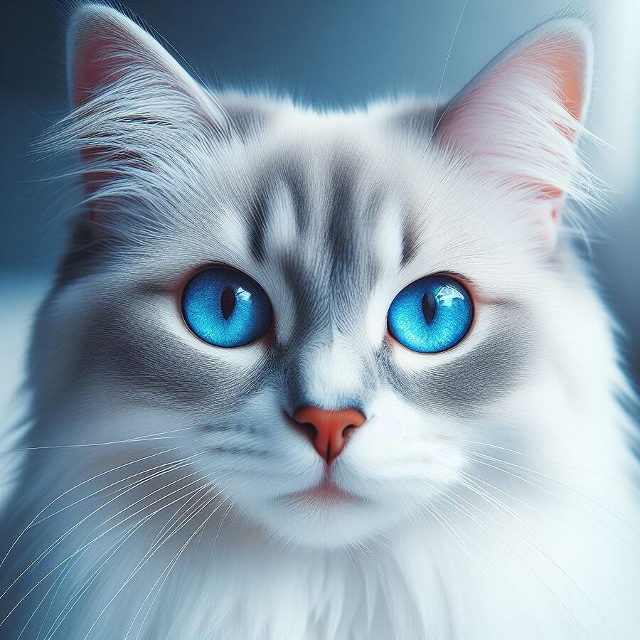 Cat Digital Art - Old Blue Eyes by Andy Plumb