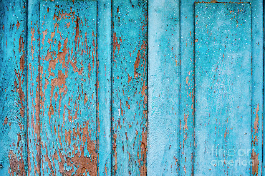 Old Blue Indian Door Texture Photograph by Tim Gainey