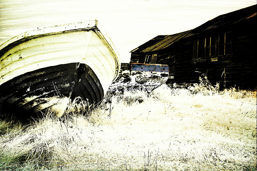 Boat Photograph - Old Boats and Shed by Paul Cullen