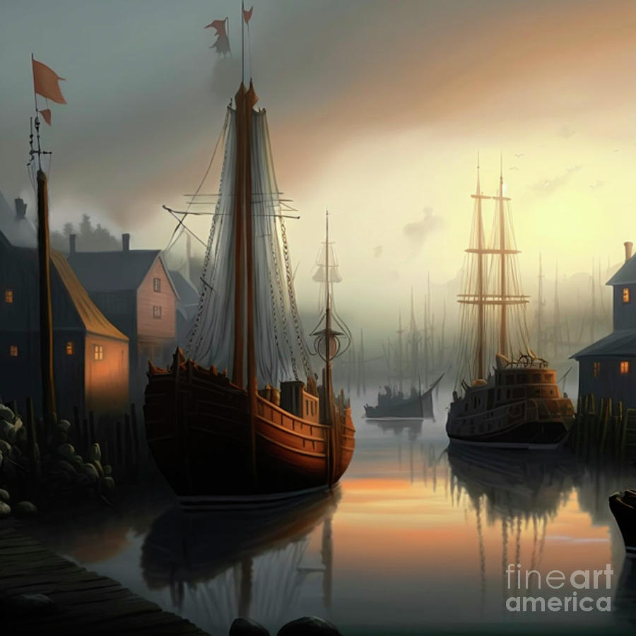 Old Boats  Digital Art by Barry Weiss