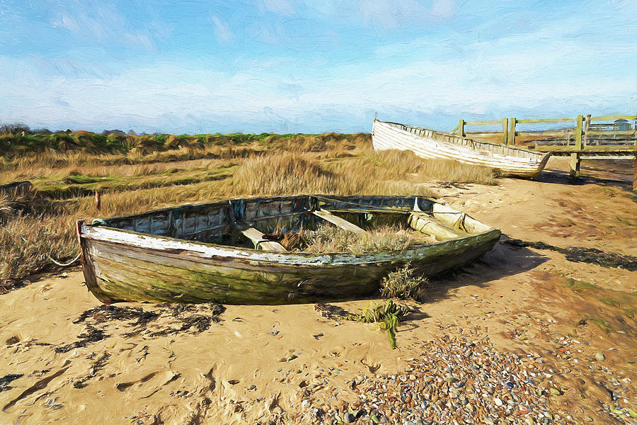 Old Boats Digital Art by Ian Merton