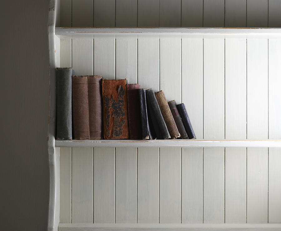 Old books on shelf. Photograph by Dougal Waters