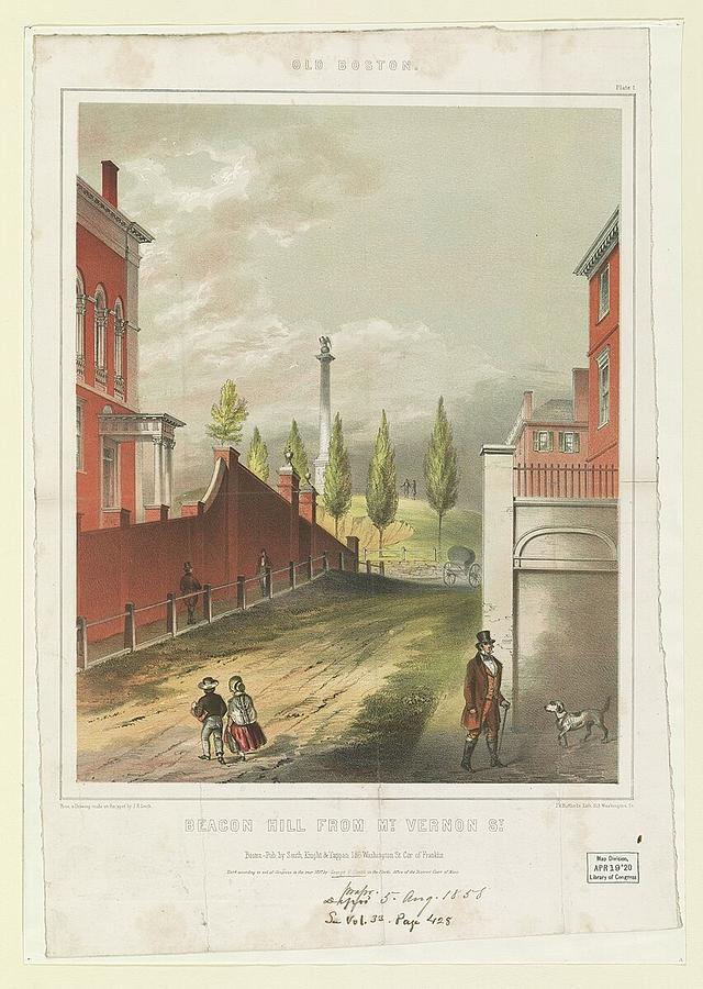 Old Boston Beacon Hill from Mt Vernon  Photograph by Popular Art