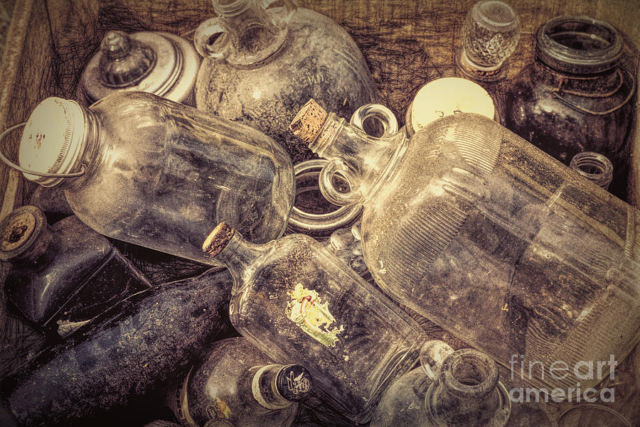 Old Bottles Photograph by George Robinson