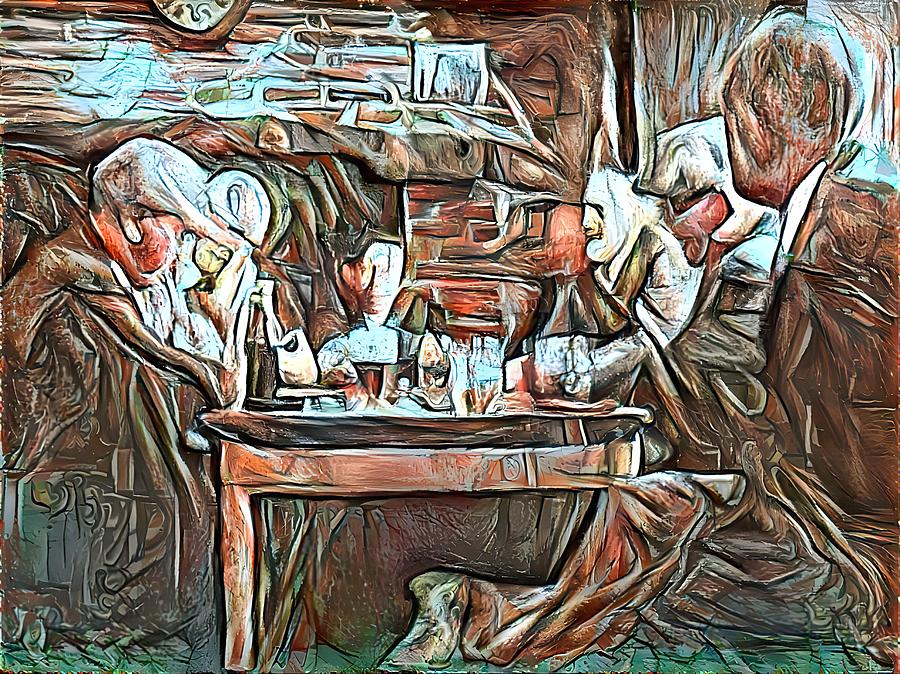 Old Boys at The Chequers Digital Art by I Mossy