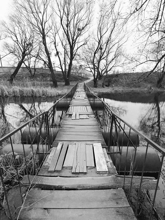Old bridge over a river Photograph by Alex Mir