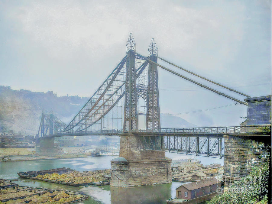 Old Bridge Pittsburgh Pa Digital Art by Randy Steele
