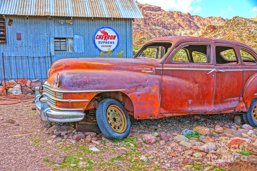 Old Broken Down Chrysler Photograph by Rodney Lee Williams