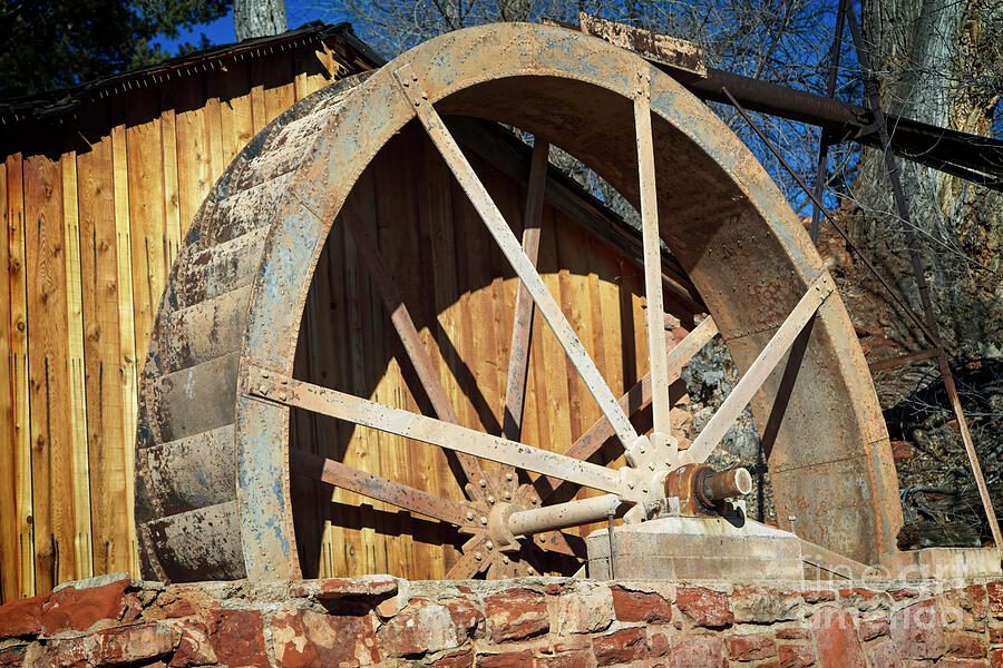 Old Building and Water Wheel Photograph by Jon Burch Photography Old Building and Water Wheel Photograph by Jon Burch Photography