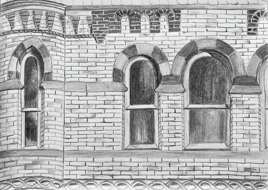 Old Building Port Huron Michigan 102723 Drawing by Mary Bedy