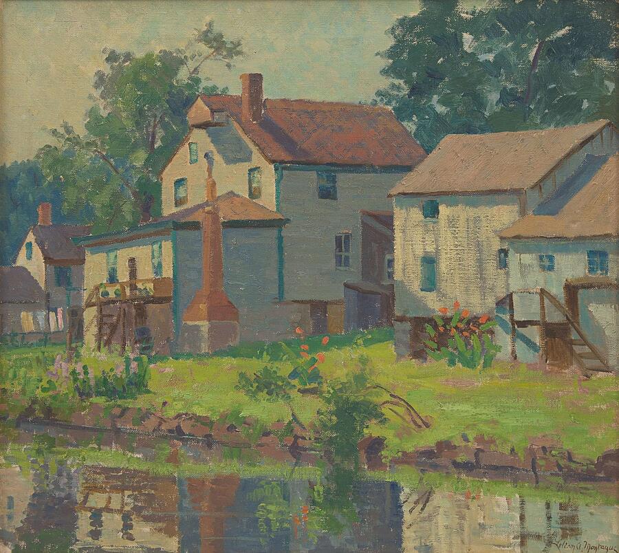 Tree Painting - Old Buildings on the Lehigh Canal by MotionAge Designs