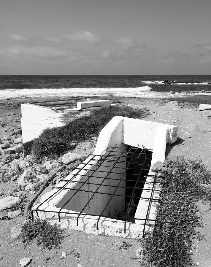 Summer Photograph - Old Bunker on the Beach - Cyprus by Philip Openshaw