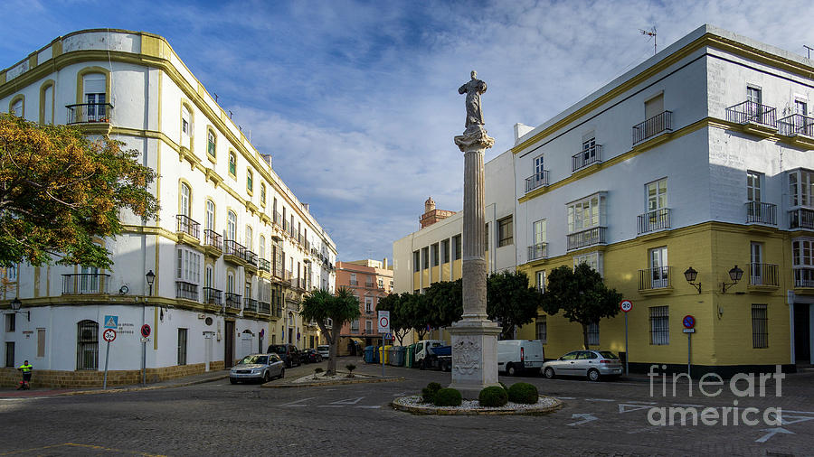 Old Cadiz Center Street Blue Sky Andalusia Photograph by Pablo Avanzini