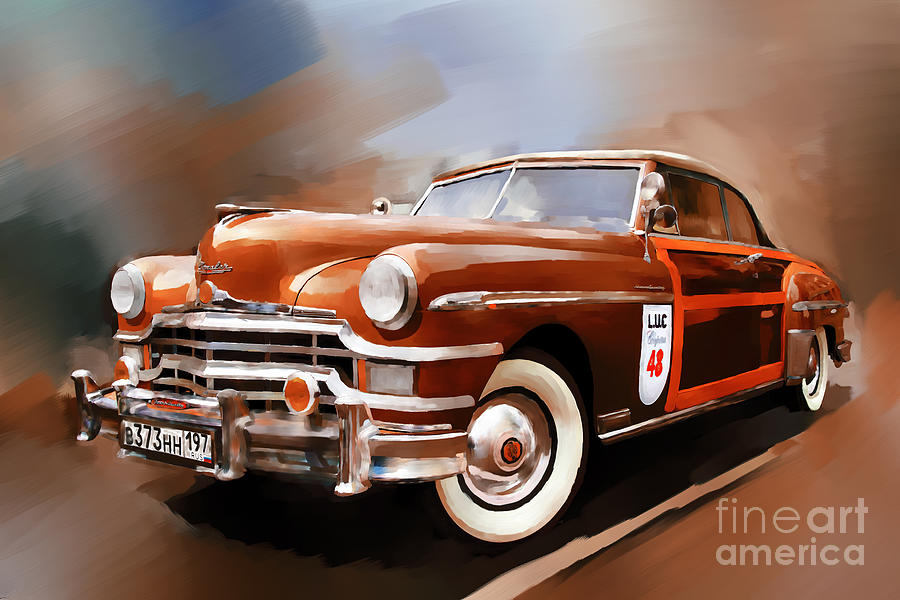 Old car aer12 Painting by Gull G
