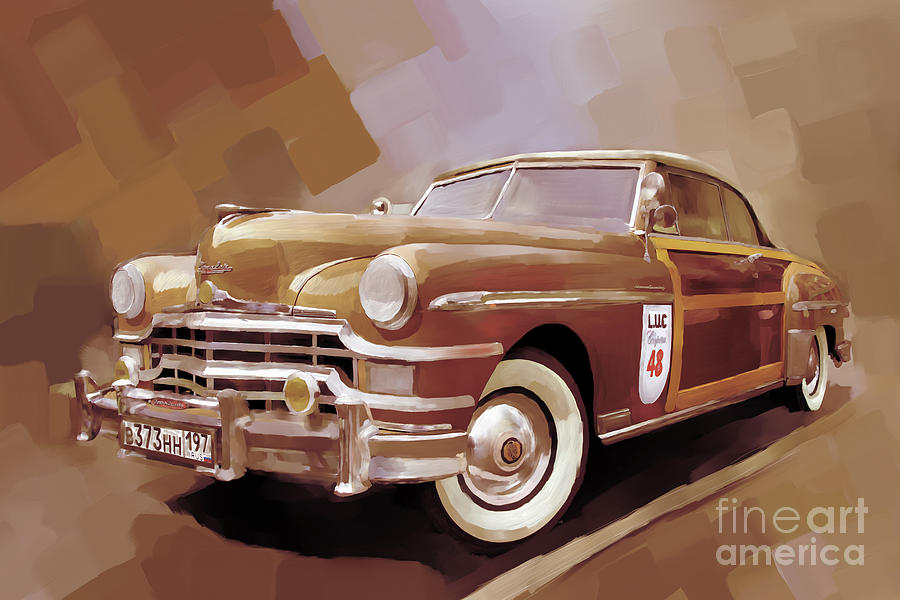 Old car art 45r Painting by Gull G