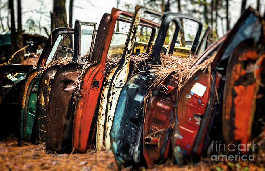 Old Car Doors Photograph by Doug Sturgess