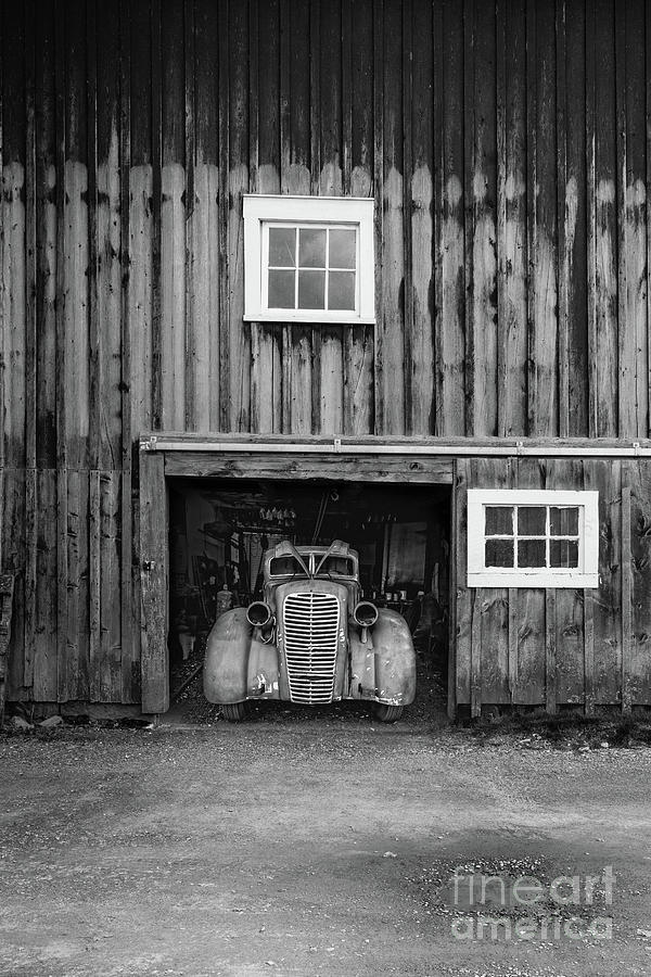 Old Car in the Barn Photograph by Edward Fielding