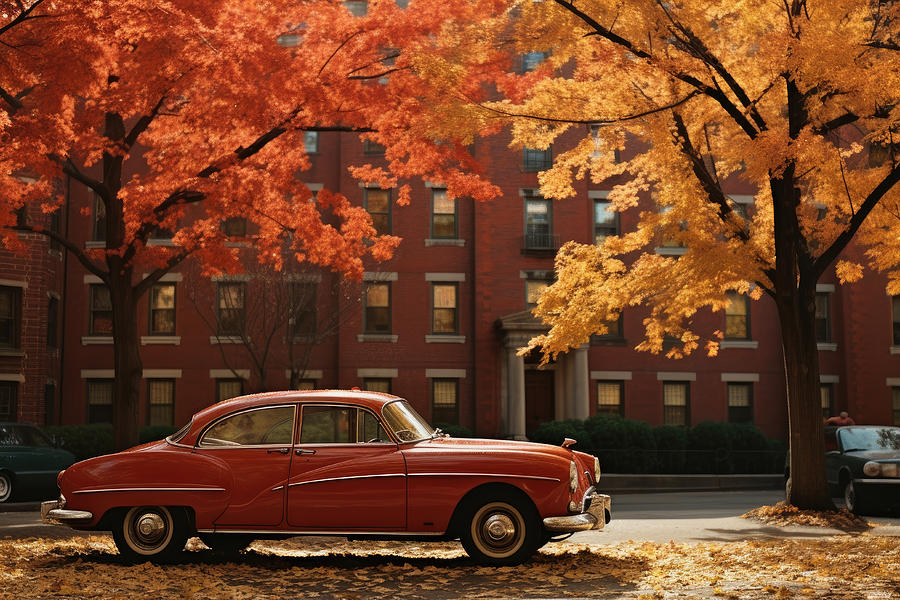 Fall Photograph - Old Car by My Head Cinema