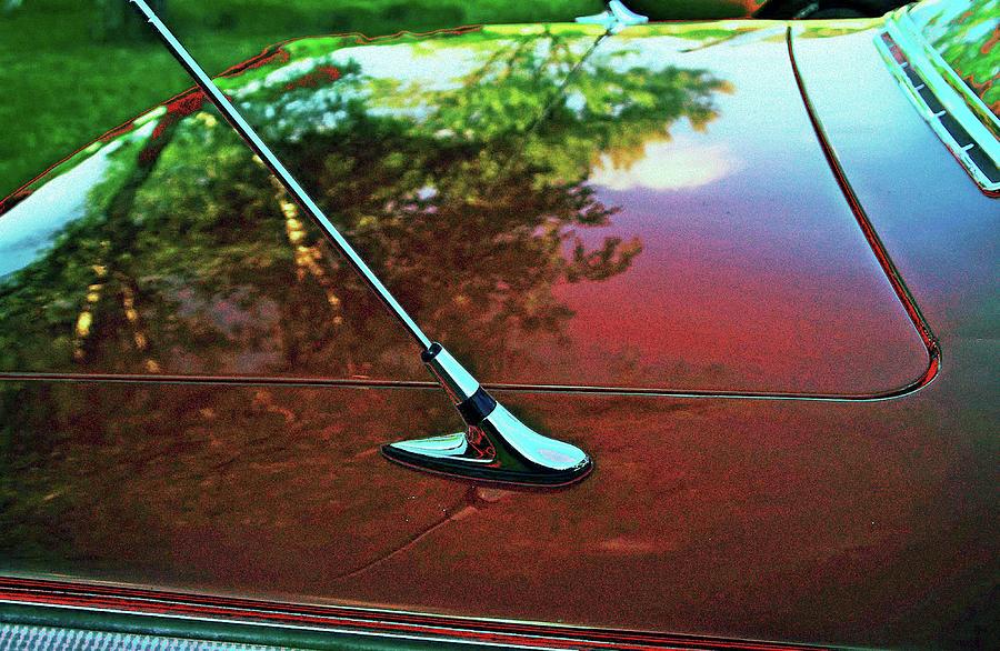 Old car reflection with color edits Digital Art by Karl Rose