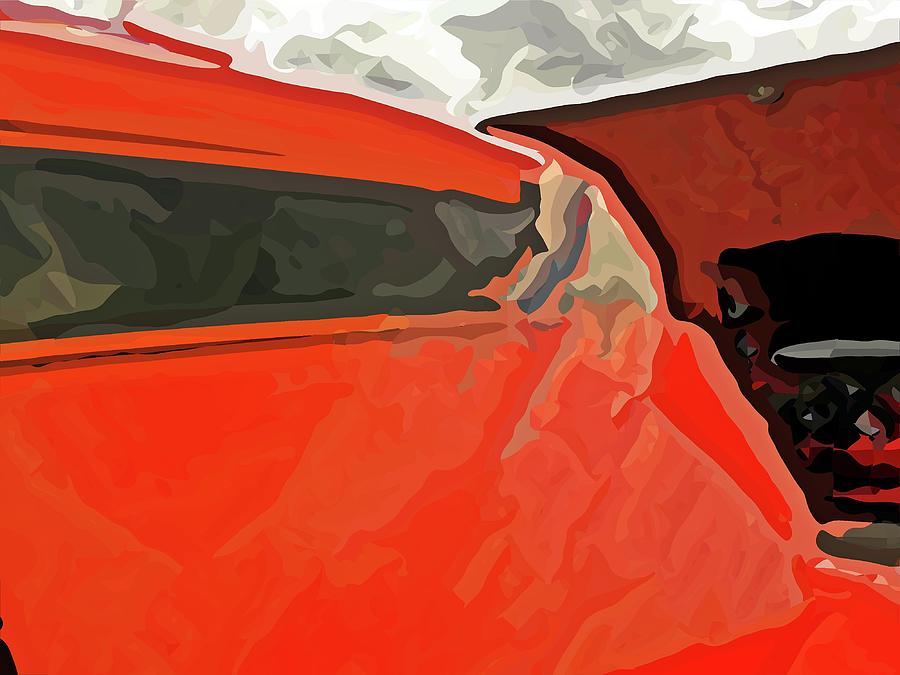Old car trunk artistic vector painting Digital Art by Karl Rose
