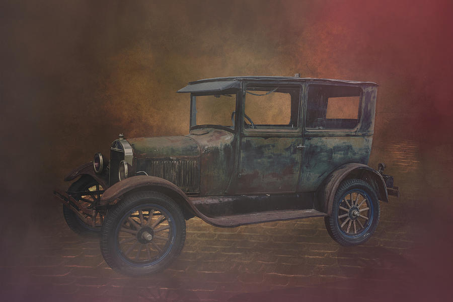 Old Car with textured effect Photograph by Sue Leonard