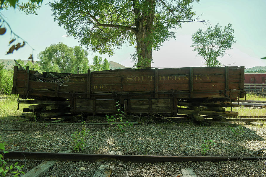 Old cargo rail car Photograph by Jeff Swan