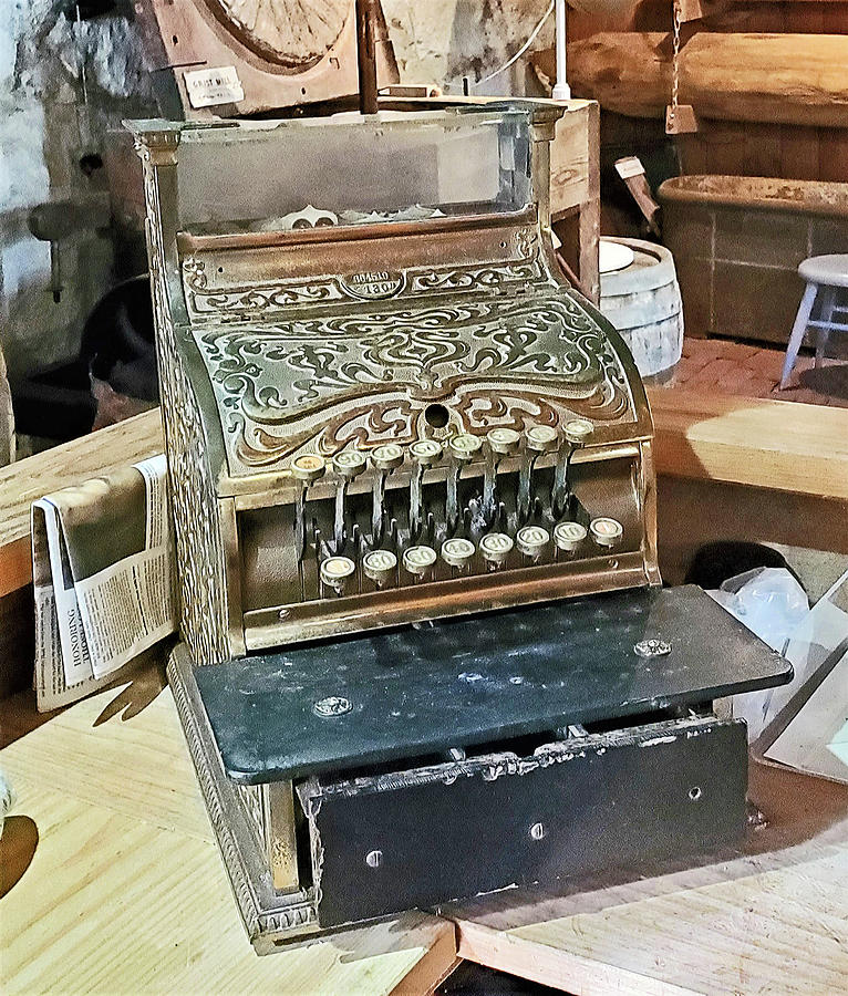 Old Cash Register Photograph by Sharon Williams Eng