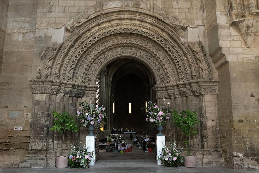 Old Cathedral of Lleida main nave doorway Photograph by RicardMN Photography