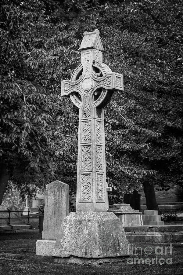 Old celtic cross in Dublin Photograph by Delphimages Photo Creations
