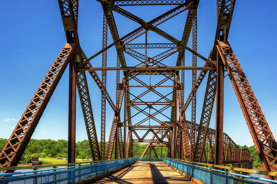 Old Chain of Rocks Bridge - Route 66 - At the Bend Photograph by Susan Rissi Tregoning