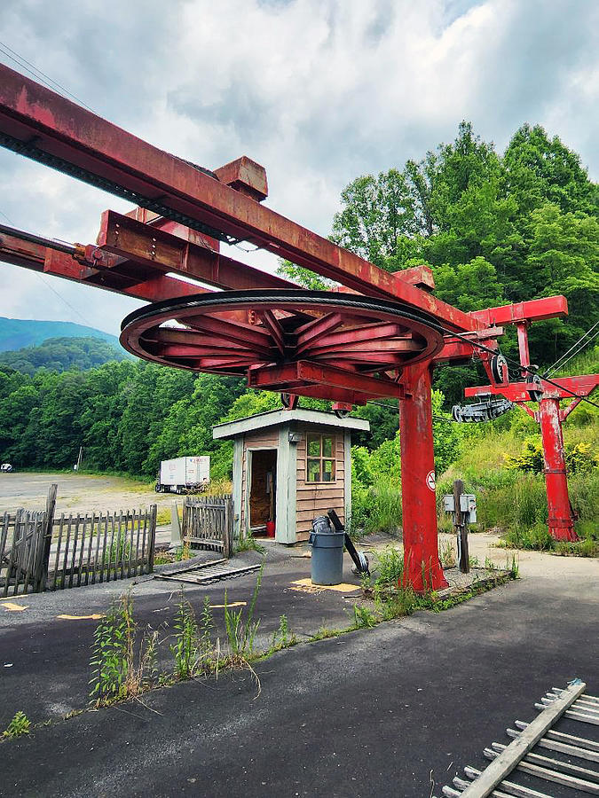 Train Photograph - Old Chair Lift by Laurie Perry