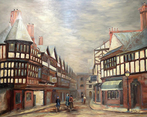 Chester Painting - Old Chester by Nancy St Clair