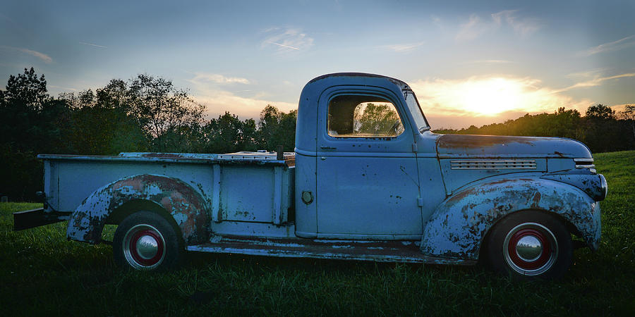 Old Chevy at Sunset Photograph by Michelle Wittensoldner
