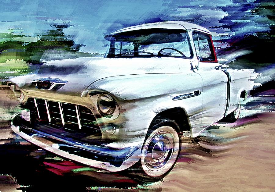 55 Chevy Cameo Digital Art by David Manlove