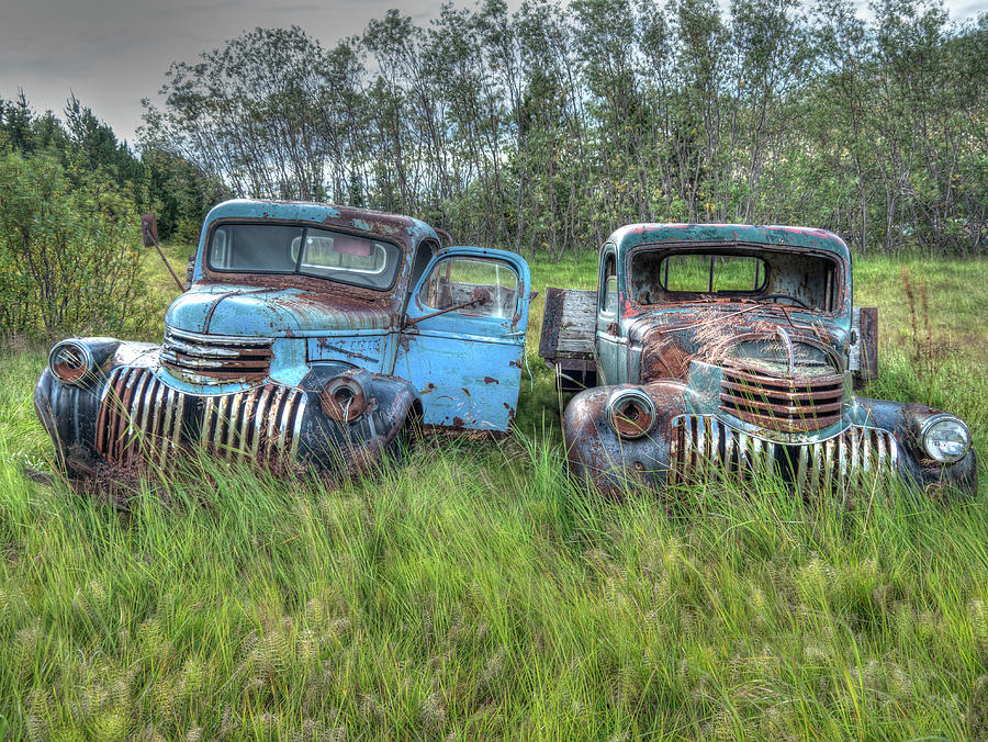 Old Chevys in Iceland Photograph by Kristia Adams