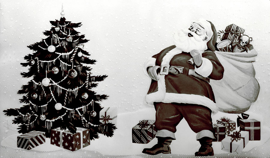 Old Christmas Graphic Design Santa Photograph by Marilyn Hunt