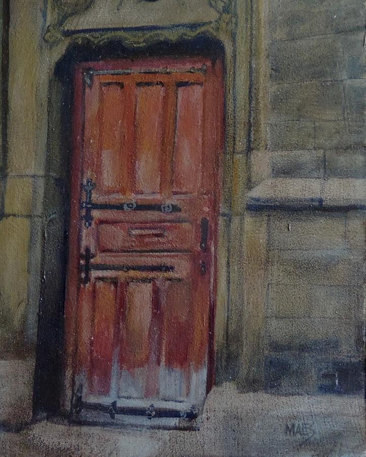 Old Chuch Door Painting by Walt Maes
