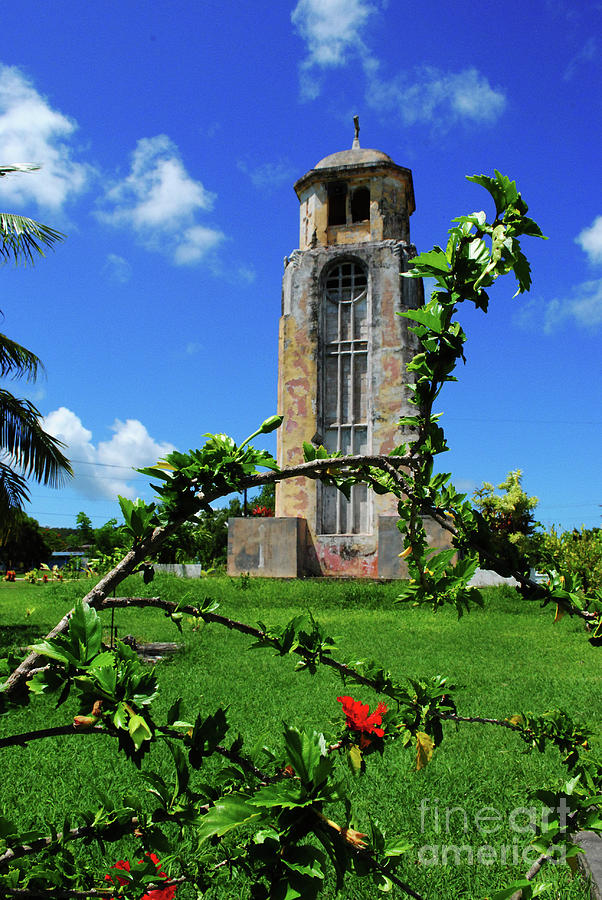 Old Church bell tower, Tinian Photograph by On da Raks